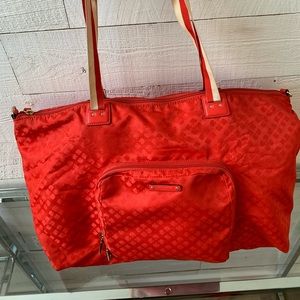 Kate Spade red nylon bag convertible to a small pouch